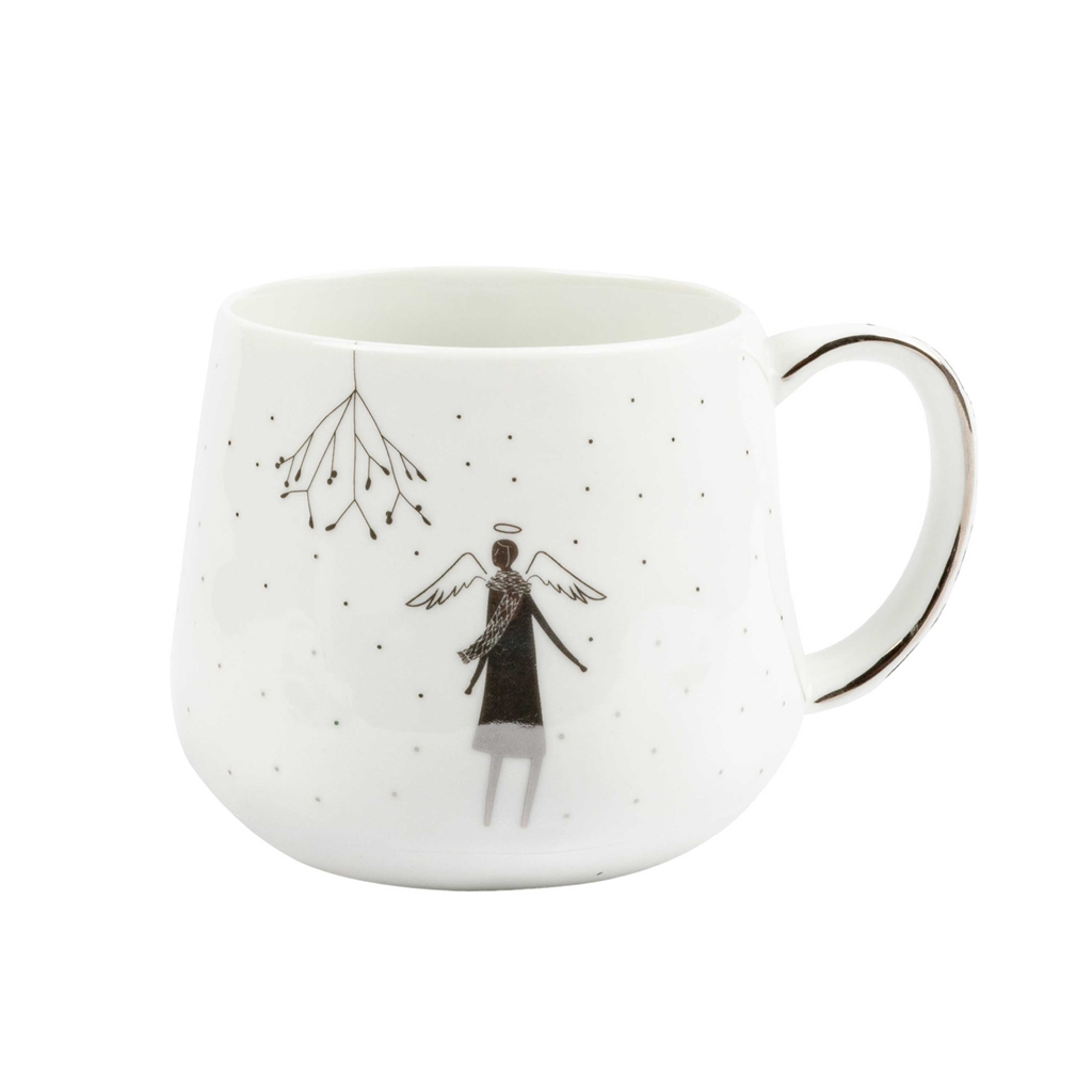 Porcelain cup with silver angel