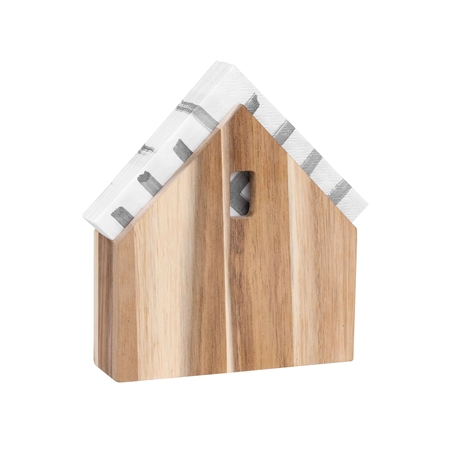 Wooden napkin holder small house