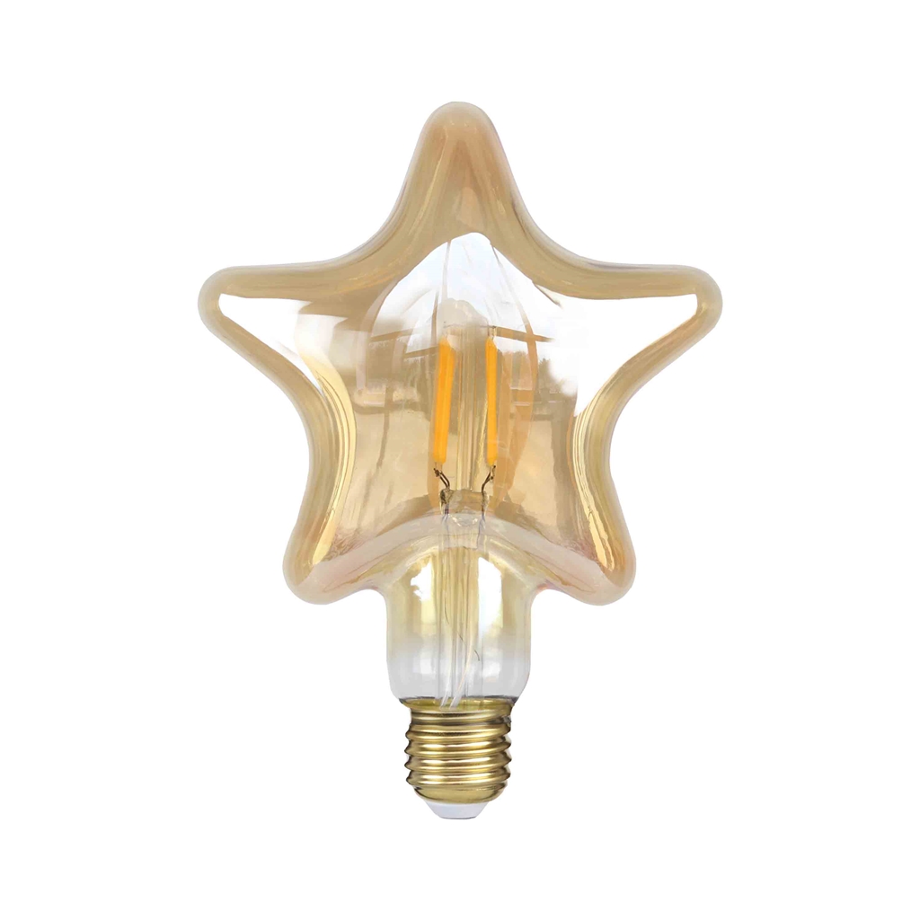 Star shaped amber bulb