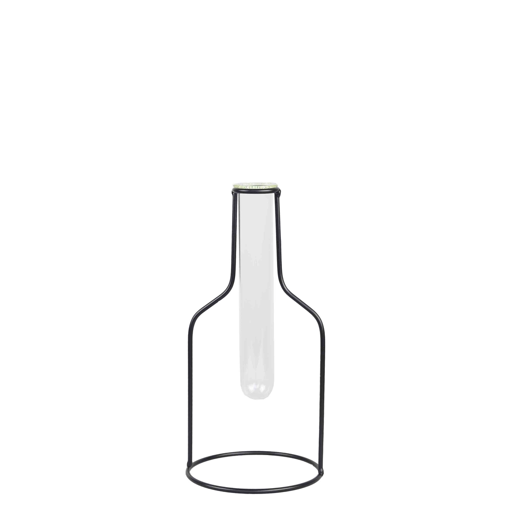 Design vase - test tube with metal stand size S