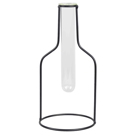 Design vase - test tube with metal stand size XL