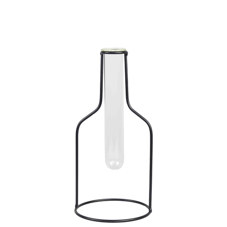 Design vase - test tube with metal stand size M