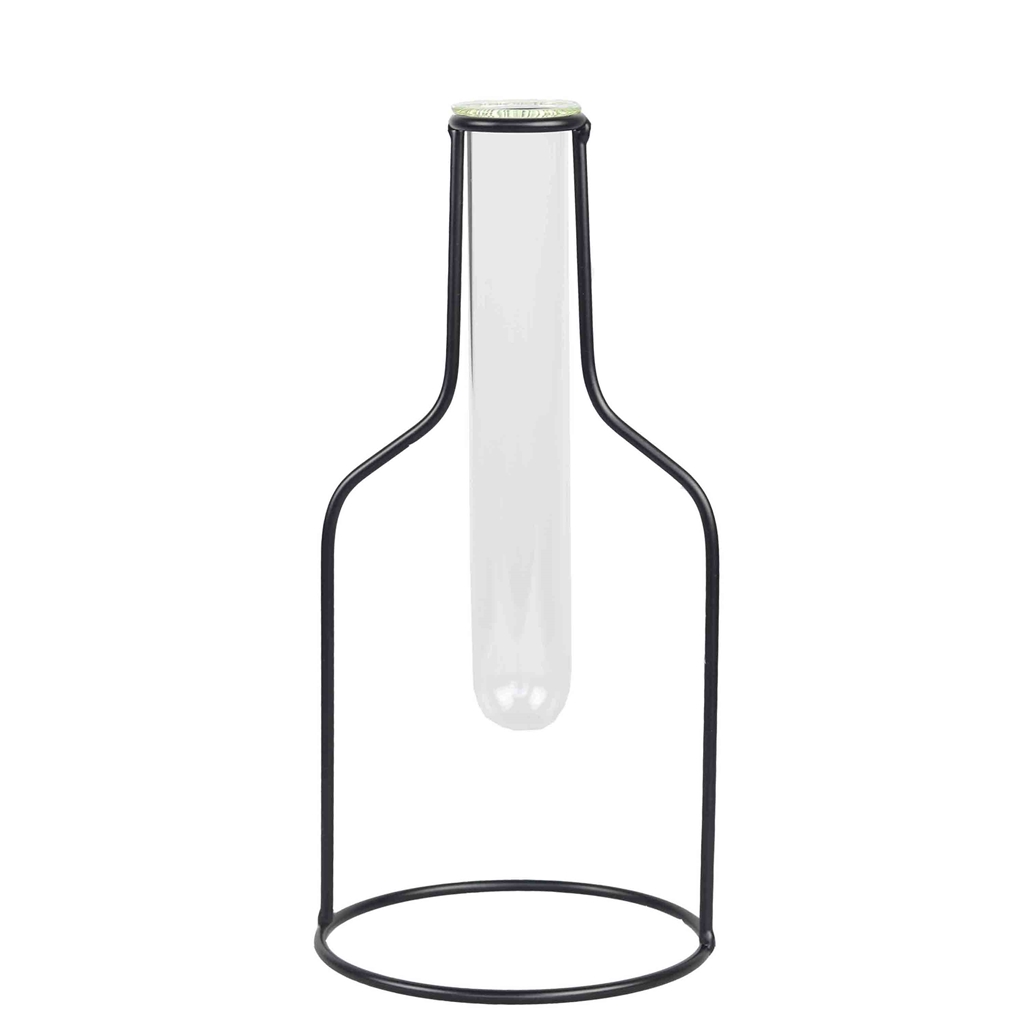 Design vase - test tube with metal stand size L