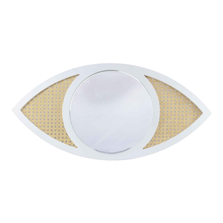 White eye-shaped mirror