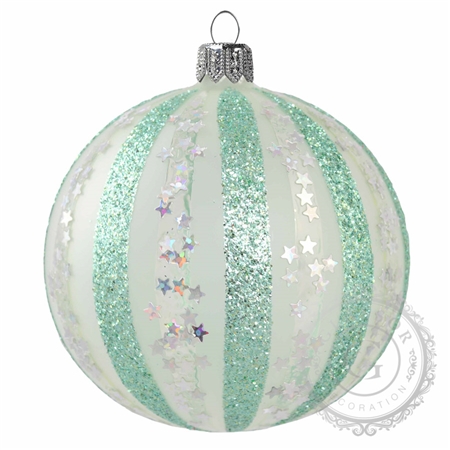 Glass Christmas ball turquoise