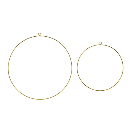 Decorative golden circles set 2 pcs