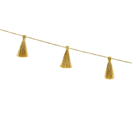 Golden garland with tassels