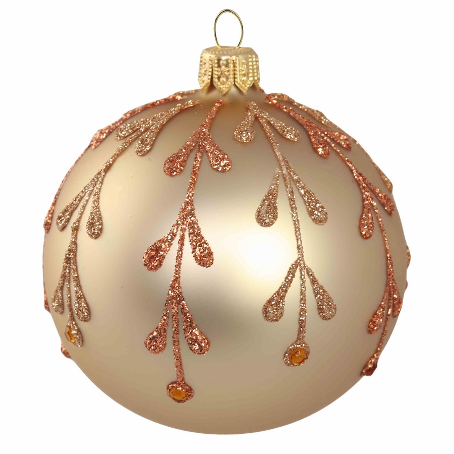 Matte gold bauble with twigs