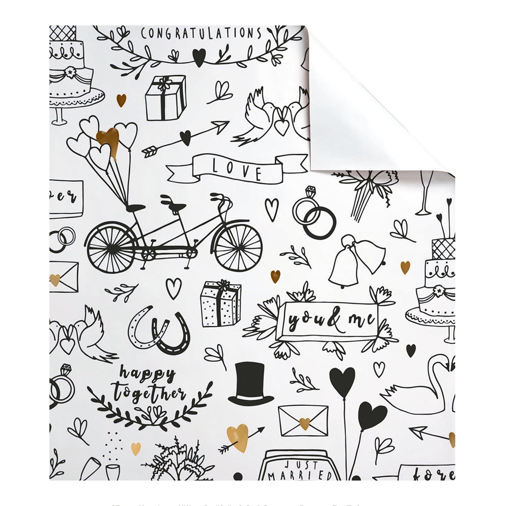 Wrapping paper wedding sheet