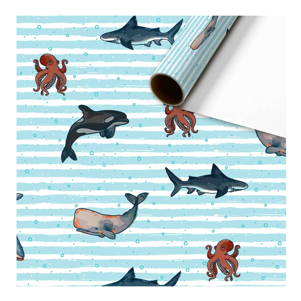Wrapping paper under the sea