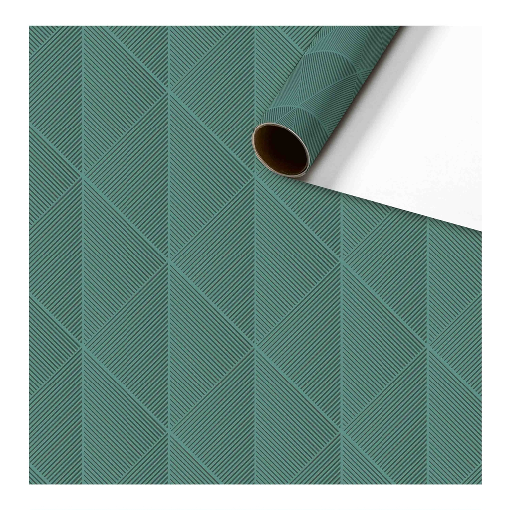 Turquoise wrapping paper with stripes