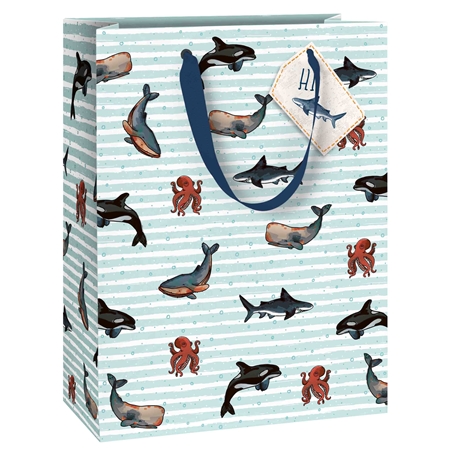 Paper gift bag deep ocean