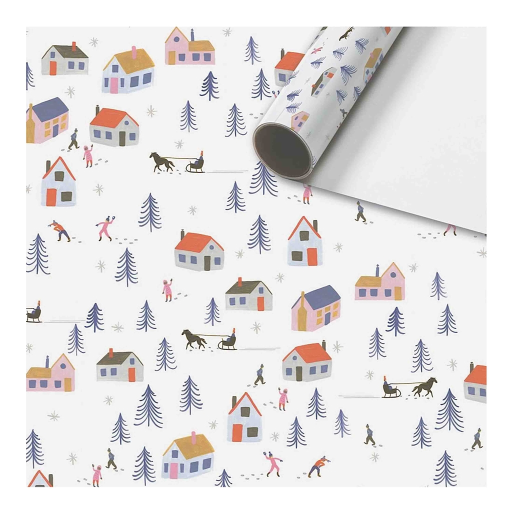 Wrapping paper winter joys