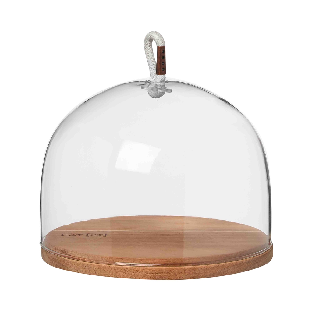 Wooden tray with a glass lid