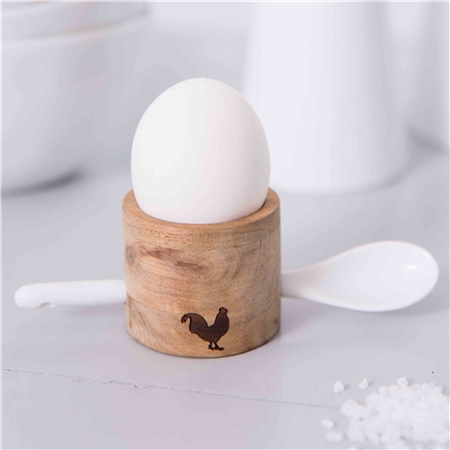 Egg breakfast set with a rooster