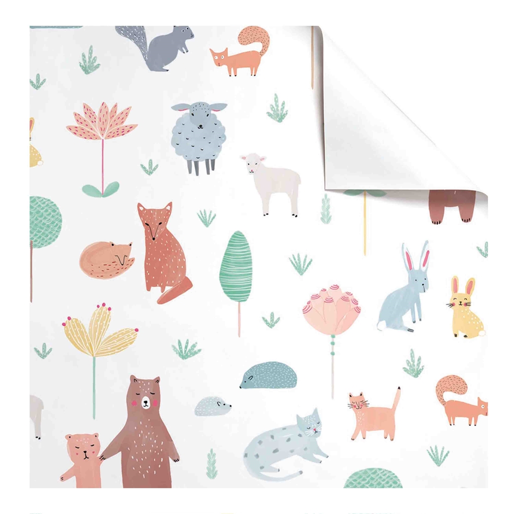 Wrapping paper colorful animals