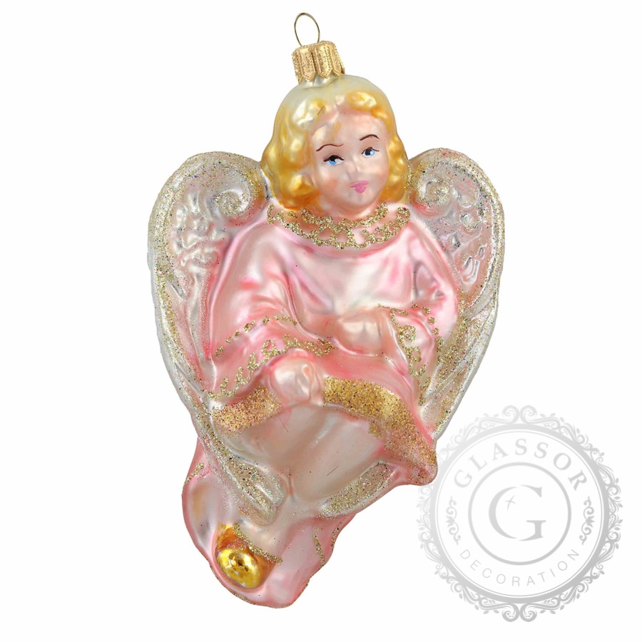 Glass pink angel