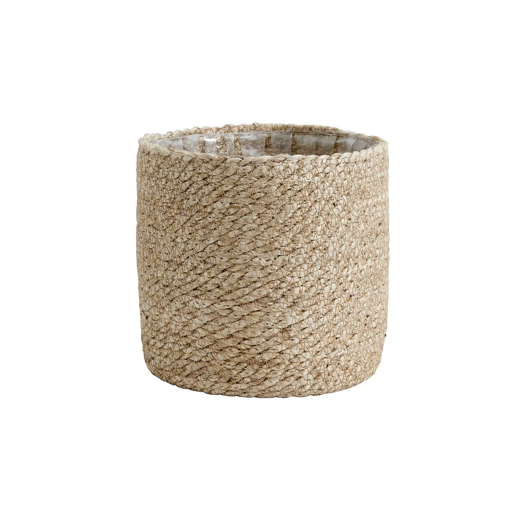 Knitted jute flowerpot small