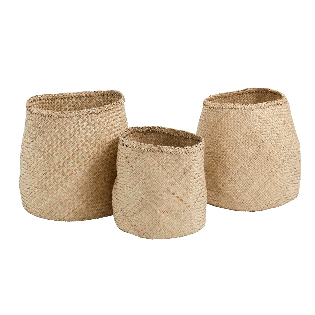 Seaweed baskets for flower pots 3 pcs