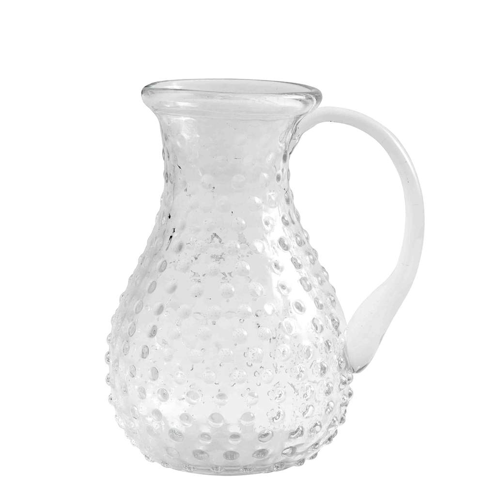 Glass dotted jug