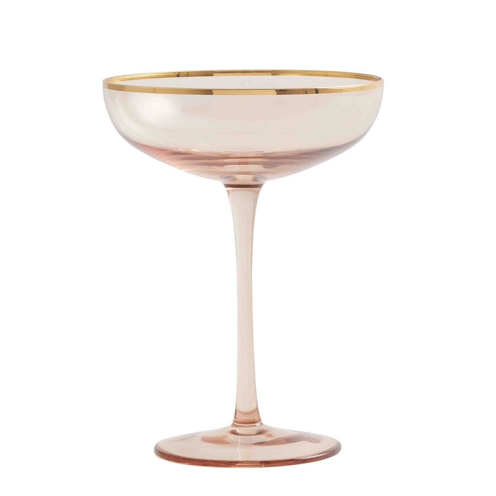 Pink champagne glass