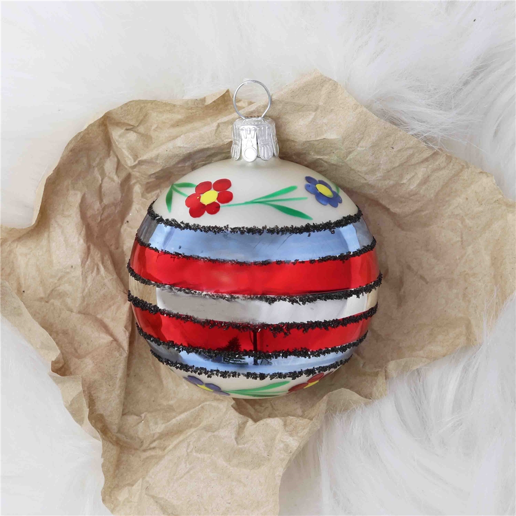 COLLECTIBLE ornament colored ball with flowers