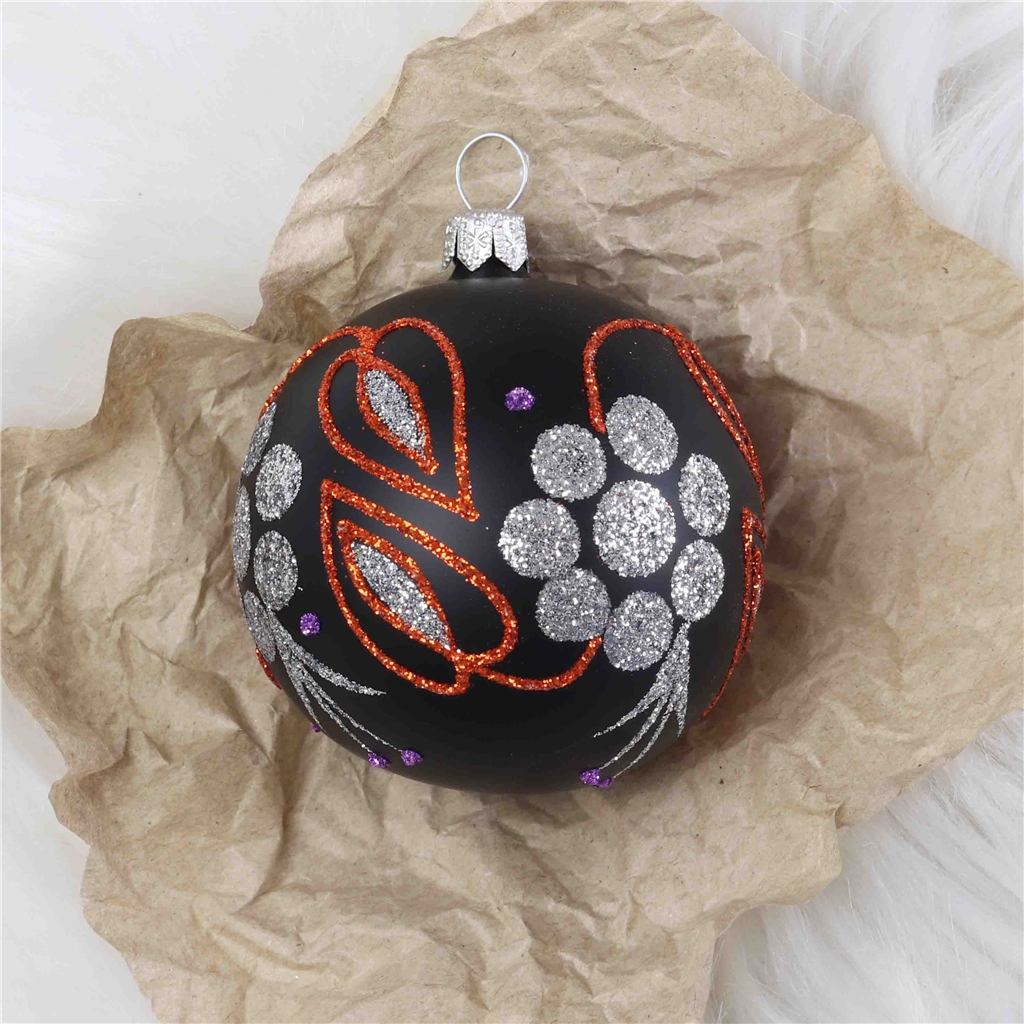 COLLECTIBLE ornament black with colored sprinkles