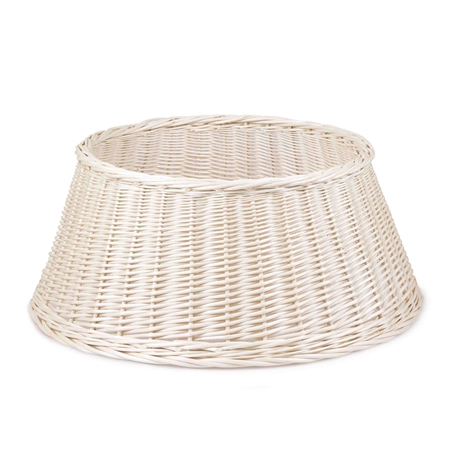 Wicker cover for Christmas tree stand creamy