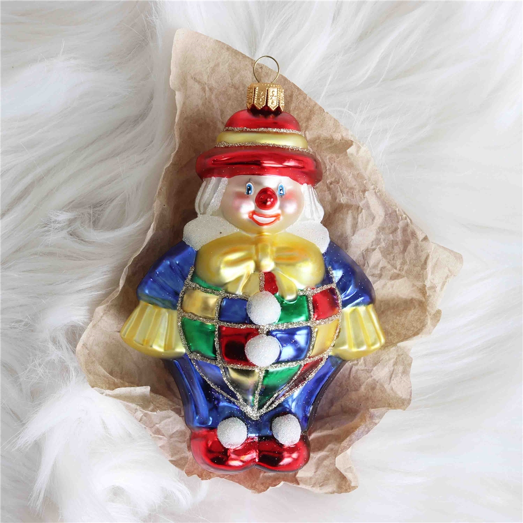 COLLECTIBLE ornament of a colorful clown
