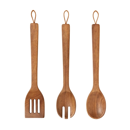Set of acacia wood spoons