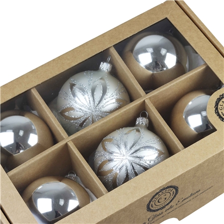 Christmas set of silver balls 