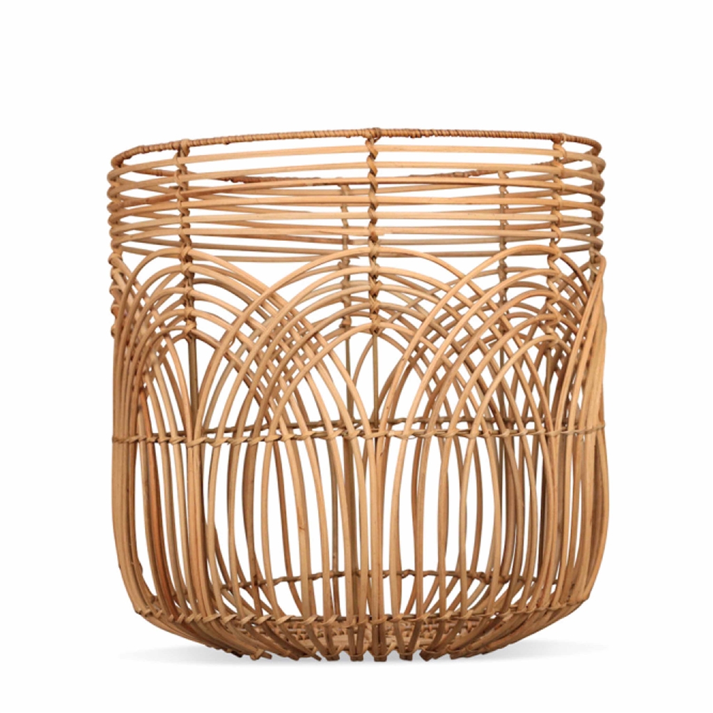 Large rattan decorative basket