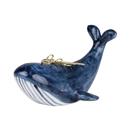 Magnetic paper clip holder blue whale