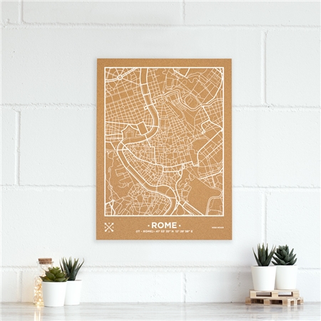 Cork board Rome map size L