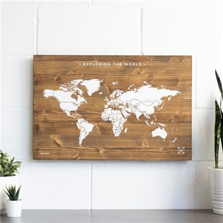 Wooden board World map size L
