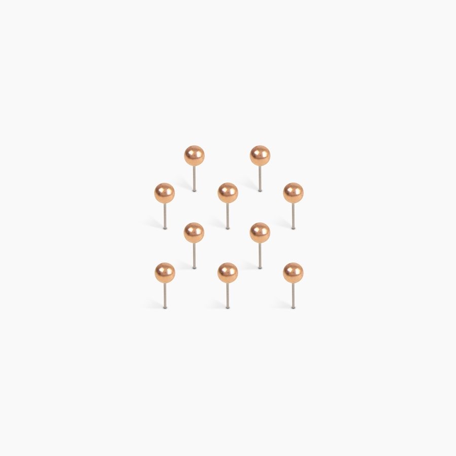 Set of rose gold pins