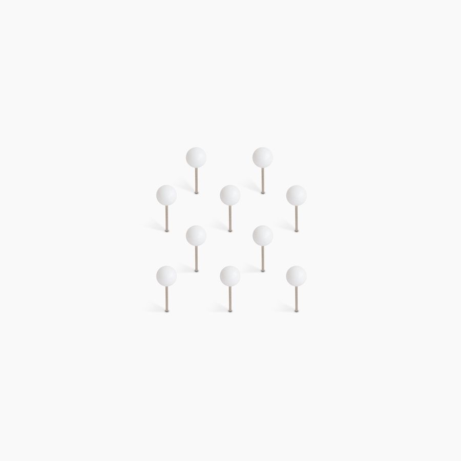 Set of white pins
