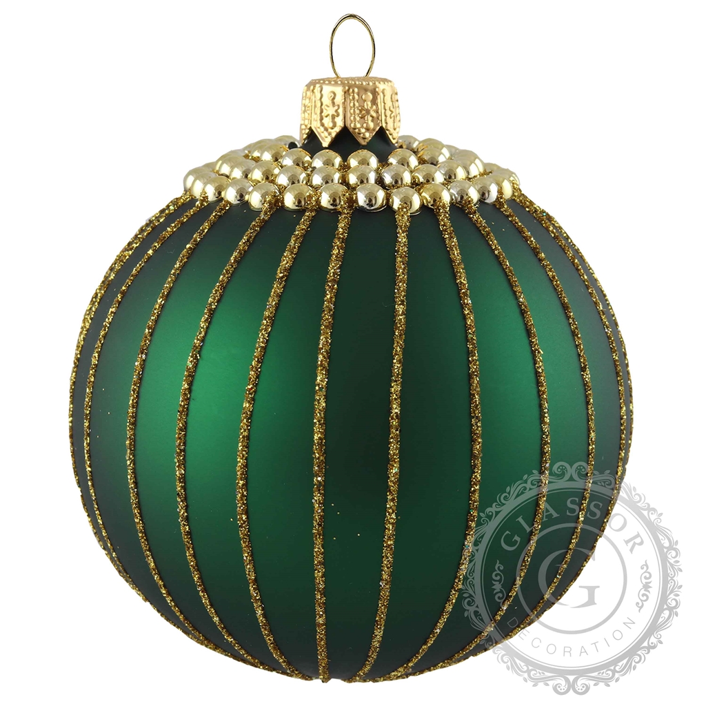 Green ball with gold decor