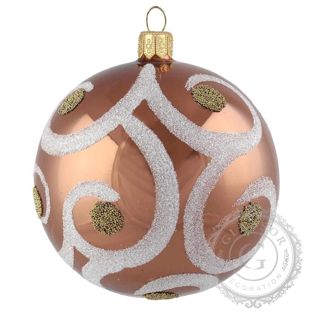 Christmas Ball in Brown Colour with Decor &#934; 6 cm