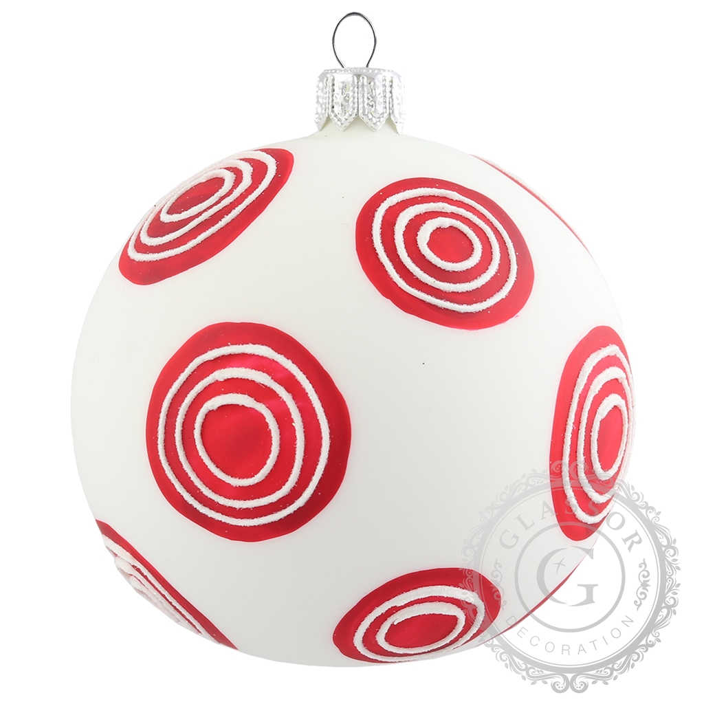 Christmas ball with red circles