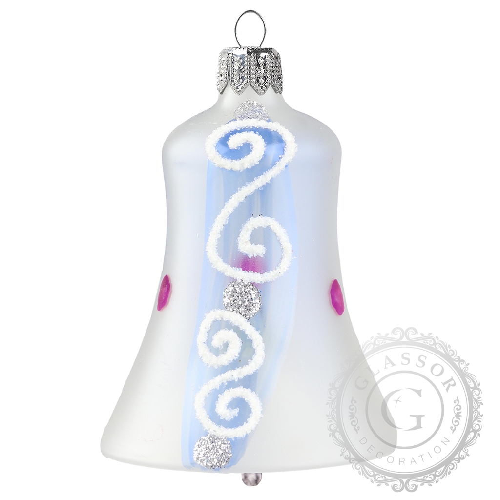 Glass bell with spiral decor