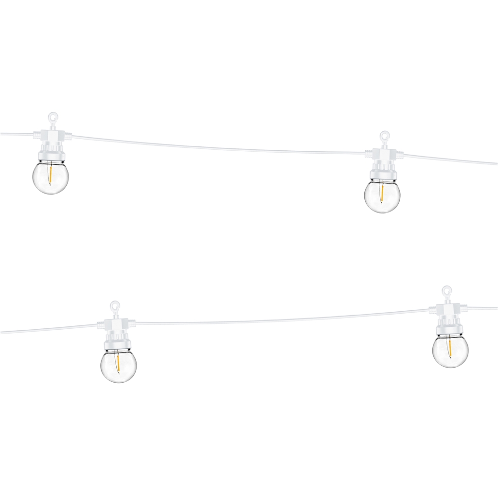 White light chain with bulbs