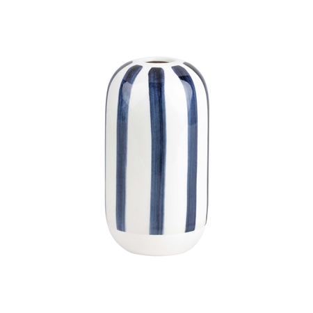 Porcelain vase with stripes