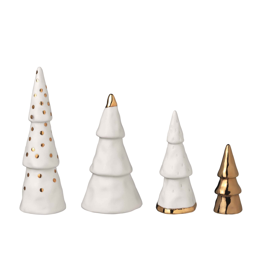 Set of decorative porcelain trees