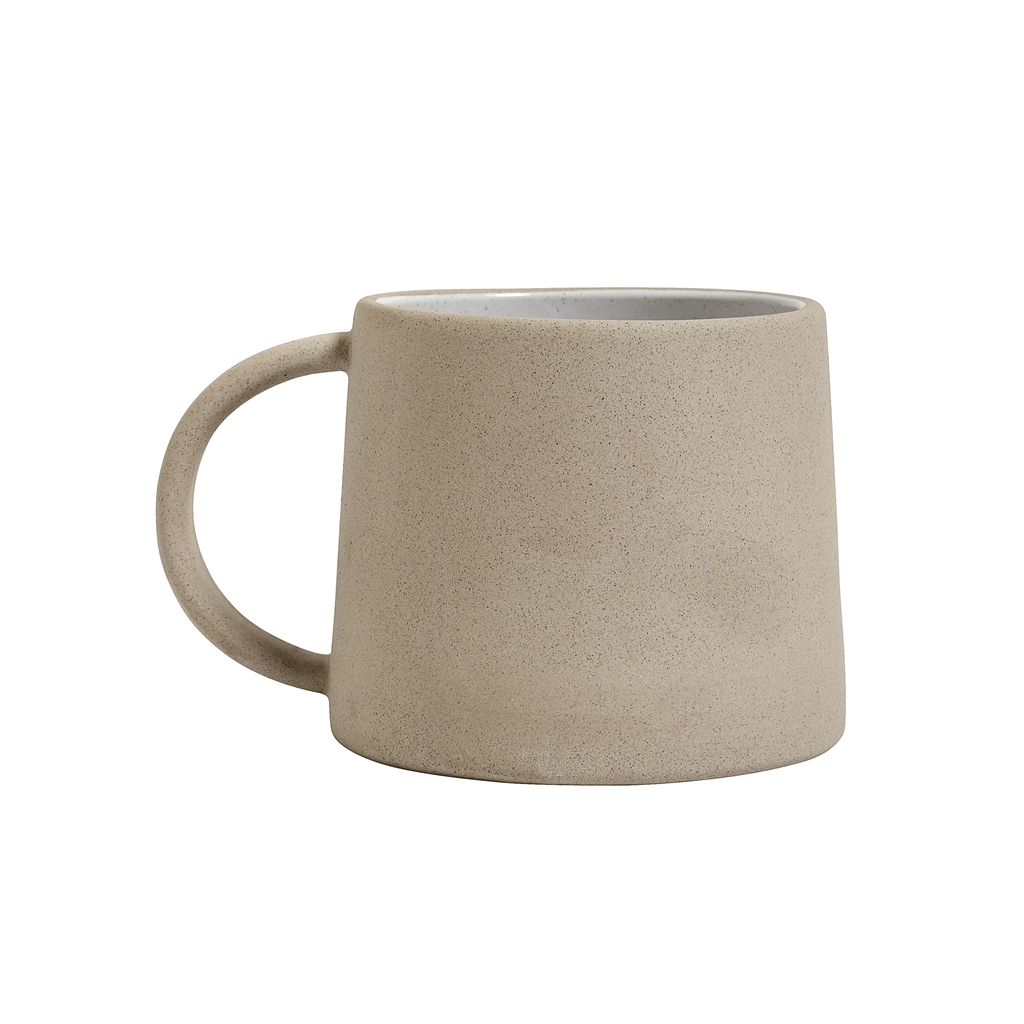 Beige earthenware mug