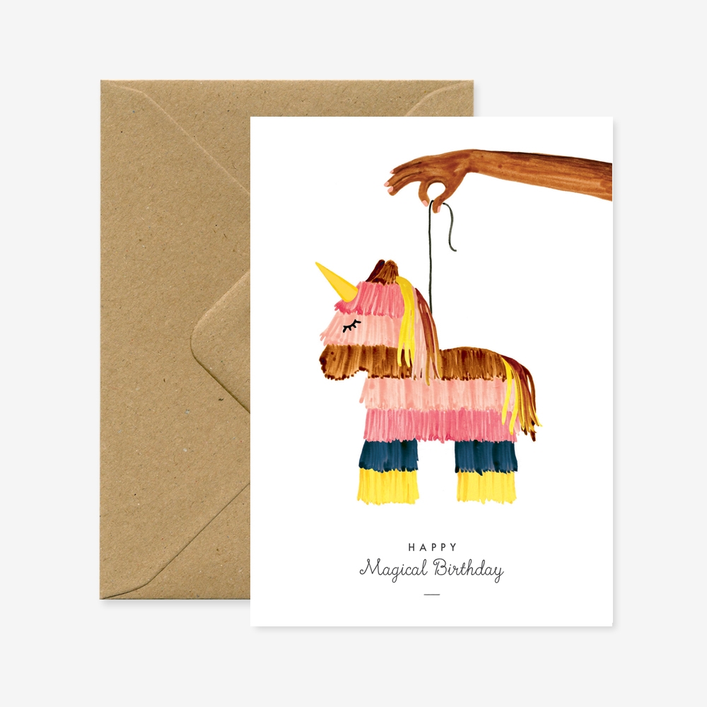 Piñata birthday card