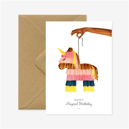 Piñata birthday card