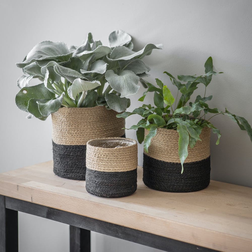 Set of jute flower pot covers DecorbyGlassor.cz