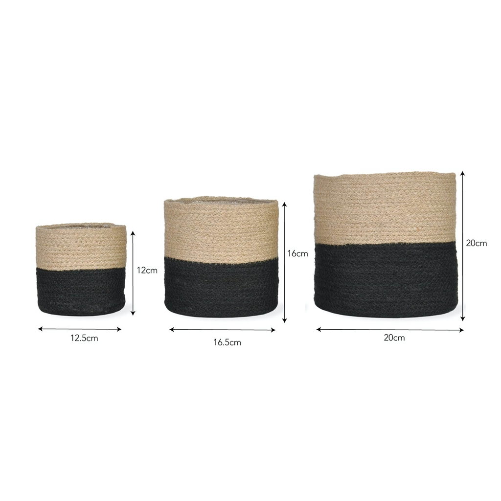 Set of jute flower pot covers DecorbyGlassor.cz