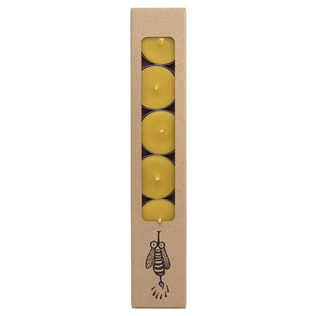 Beeswax tea candles 6 pcs